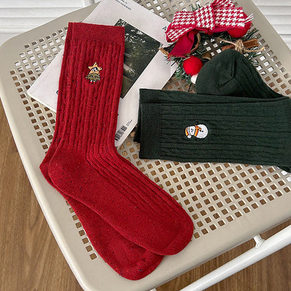 Rufia - Christmas Embroidered Fall &amp; Winter Socks