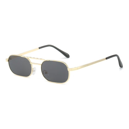 Trendy Rectangle Narrow Frame Sunglasses for Men and Women