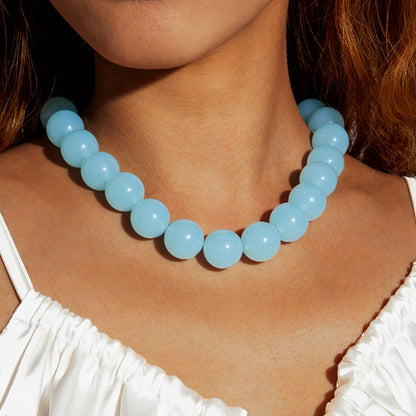 Dopamine Colorful Acrylic Beaded Necklace Trendy Sweet Style