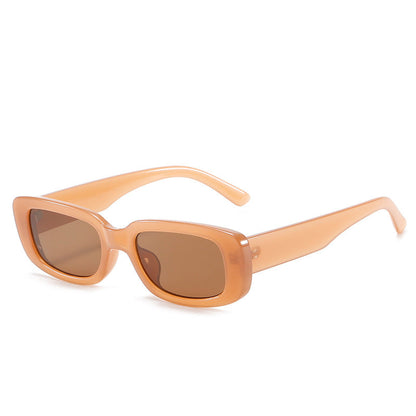 Trendy Square Sunglasses Stylish Black Frame Glasses
