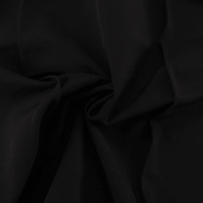Elegant Pockets Black PU Leather Midi Skirt
