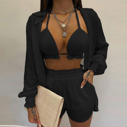 Women's Stylish Floral Print Tank Top and Shorts Set