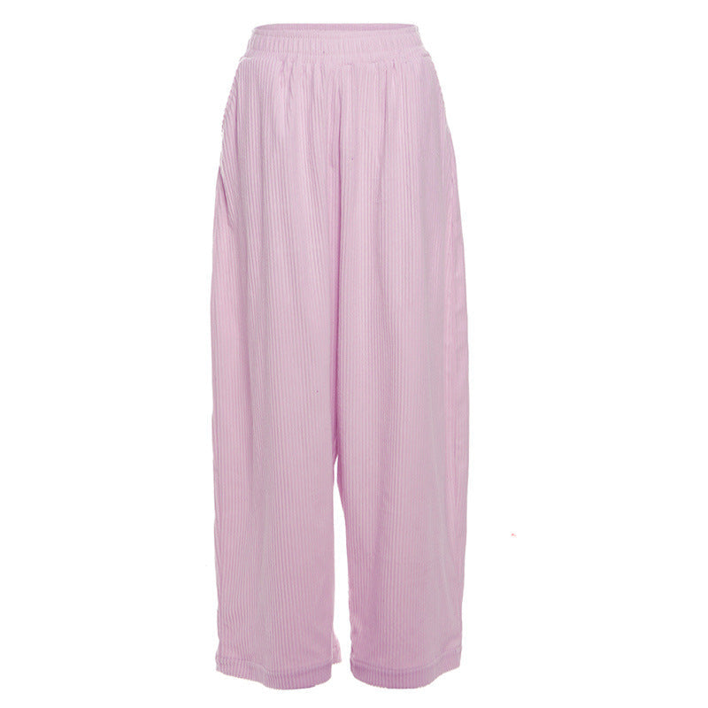 Casual High-Waisted Wide-Leg Pants For Women