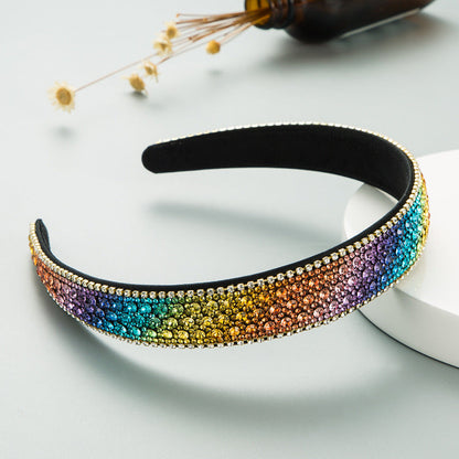 Colorful Rhinestone Non-Slip Headband Stylish Hair Accessory