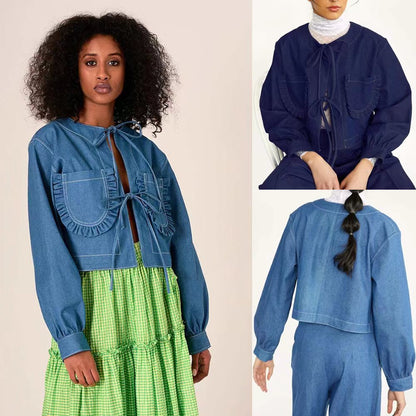 Women’s Denim Jacket Casual Streetwear Loose Fit