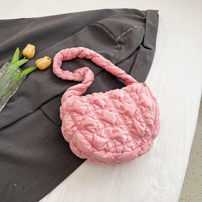 Trendy Velvet Cloud Bag Small Shoulder Bag