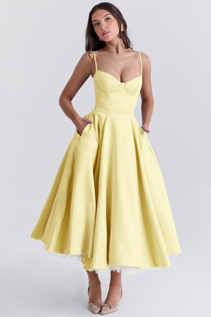 Layered Sweet Spaghetti Puffy Party Dress