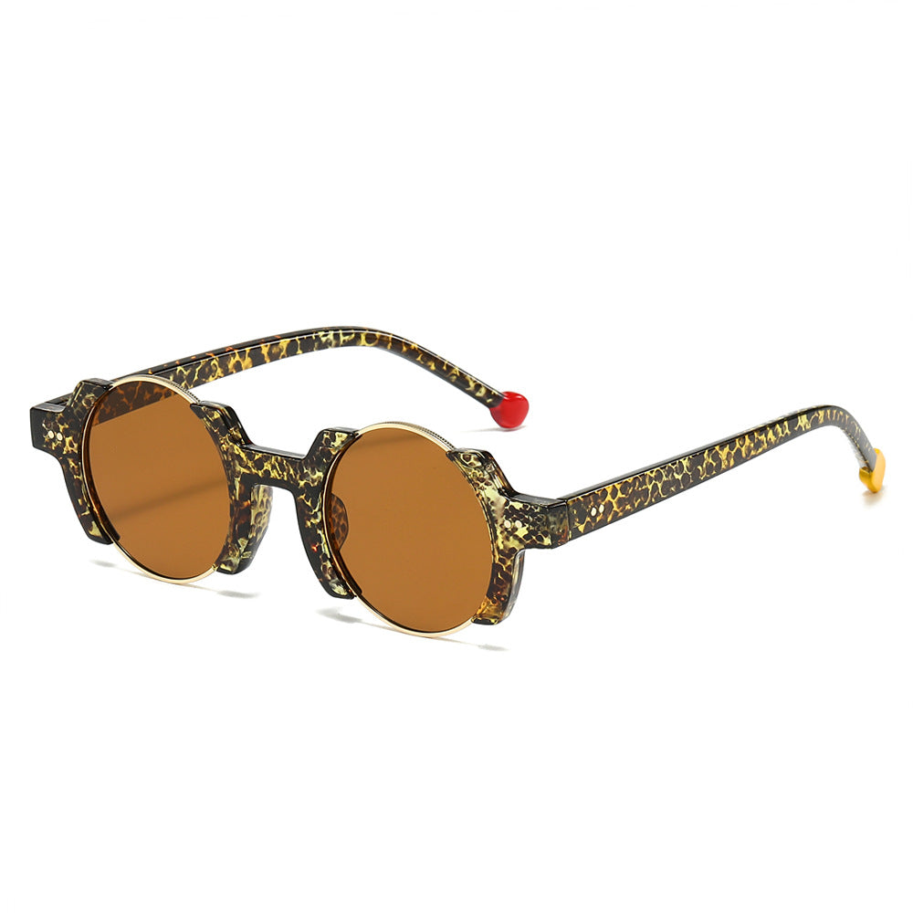 Trendy Round Sunglasses Hip Hop Style UV400 Protection