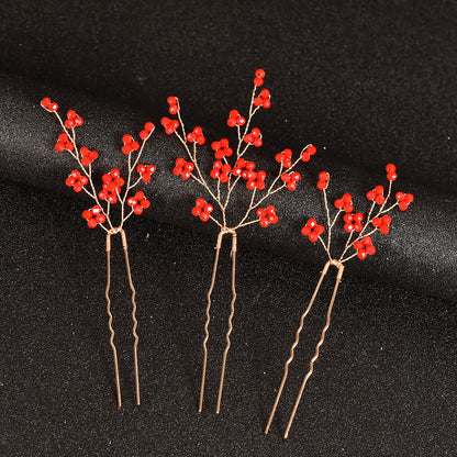 Handmade Pearl Hair Pins U-Shaped Hair Forks Wedding Party Accessories