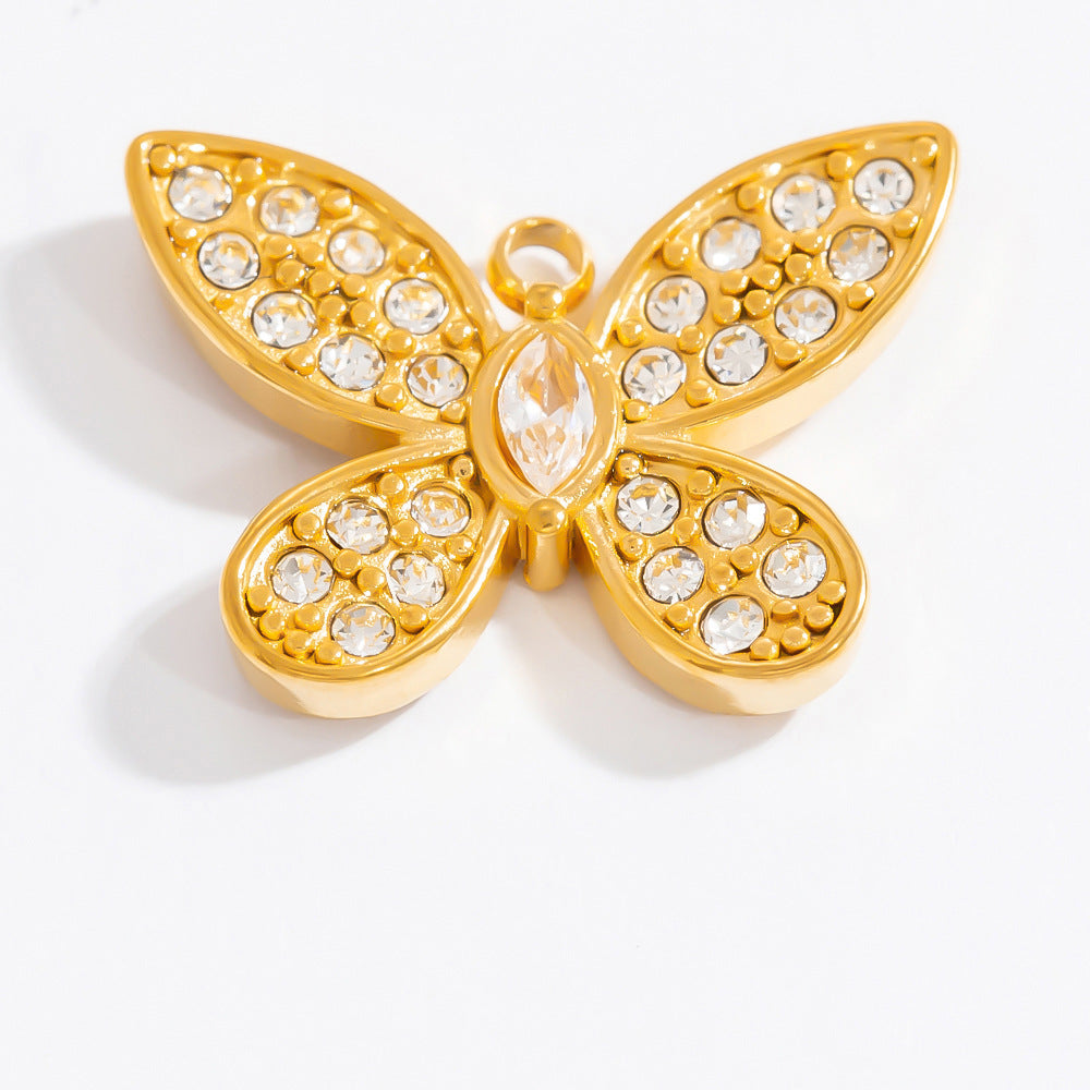 Butterfly And Bee DIY Jewelry Accessories Fashion Stainless Steel Bracelet Necklace