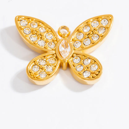 Butterfly And Bee DIY Jewelry Accessories Fashion Stainless Steel Bracelet Necklace