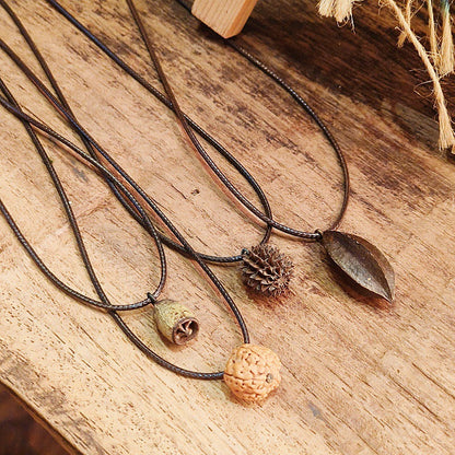 Creative Acorn Pendant Necklace Retro Style Accessories