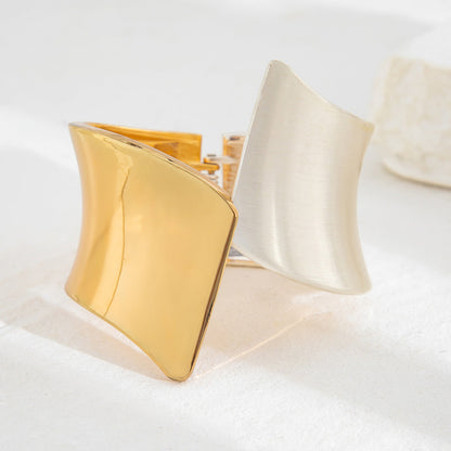 Trendy Irregular Open-Cuff Alloy Bracelet Set