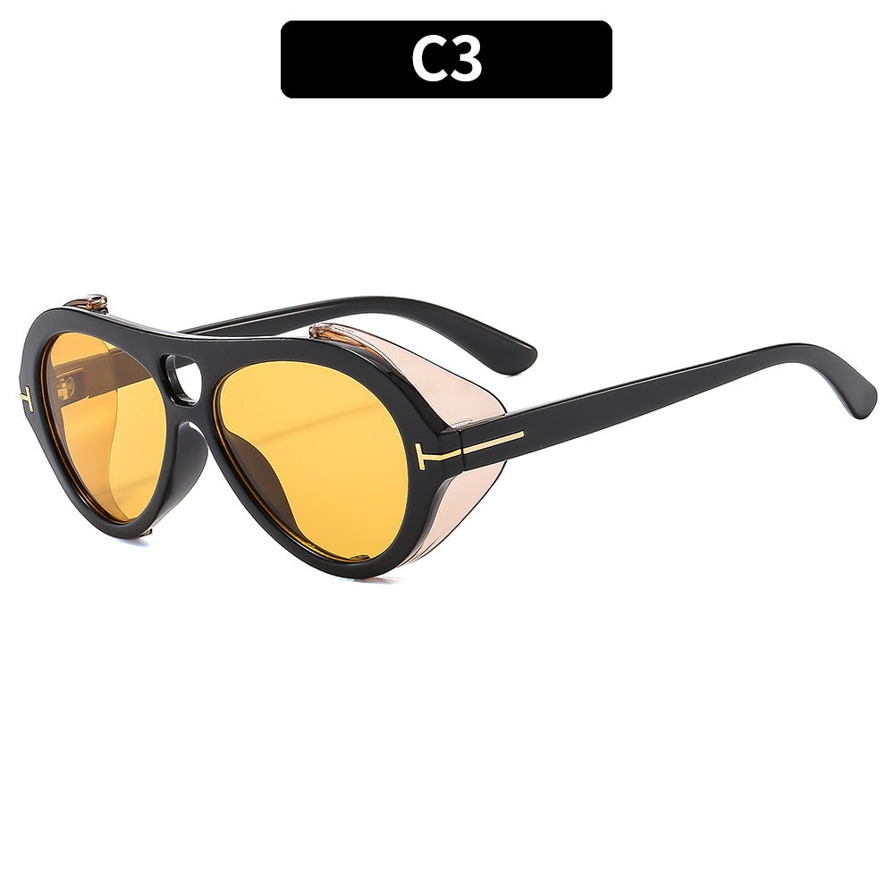 Trendy Double-Bridge UV400 Sunglasses Oversized Retro Style