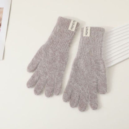Winter Knit Warm Solid Color Gloves