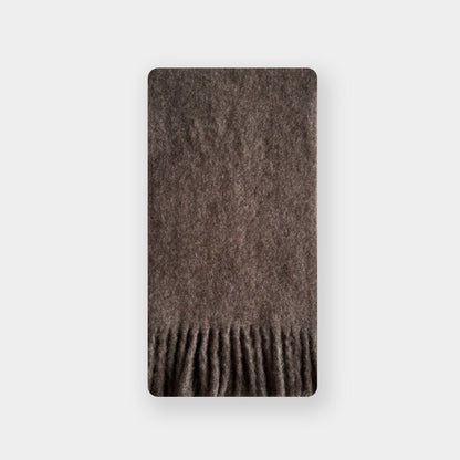 Winter Solid Color Soft Tassel Wool Blend Scarf
