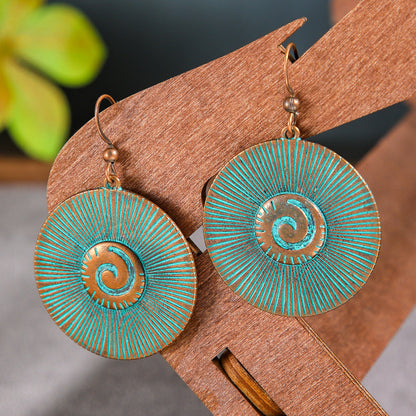 Vintage Bohemian Tassel Drop Earrings Geometric Alloy Jewelry