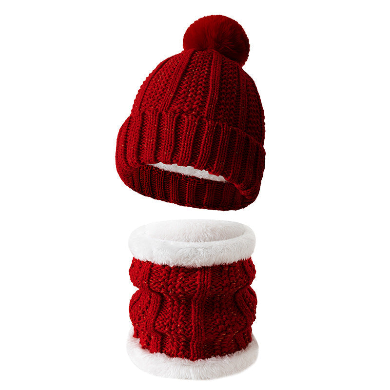 Winter Knitted Warm Gloves, Hat, Scarf Set - Thickened Cozy Design