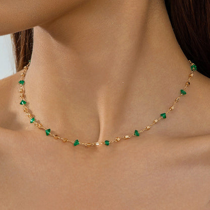 Trendy Minimalist Beaded Necklace With Resin Pendant