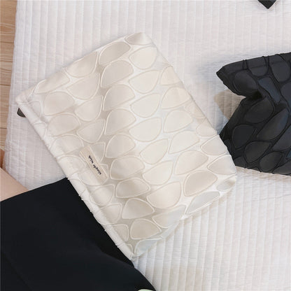 Trendy Irregular Geometric Jacquard Makeup Bag