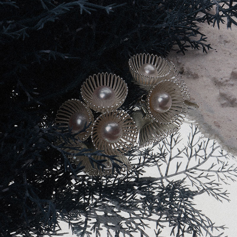 The Texture Of The Stud Earrings Touched My Pearl-Like Earrings