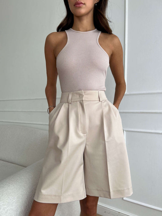 Casual Loose Stright Leg Suit Shorts