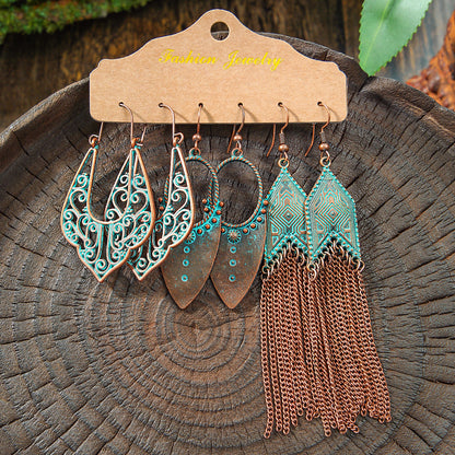 Bohemian Tassel Earrings Vintage Metal