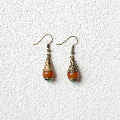 Nepalese Beeswax Earrings, Tibetan Niche Retro Ethnic Jewelry Earrings