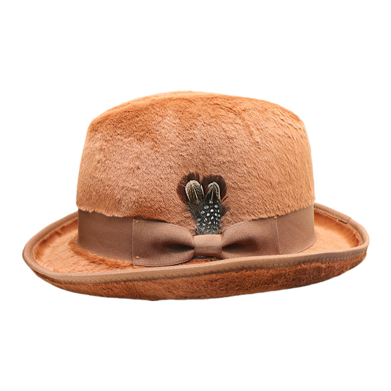Trendy Retro Wool Felt Fedora Hat for Men and Women