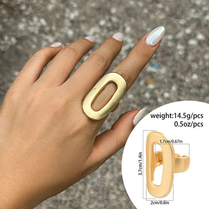 Exaggerated French Wrinkled Metal Ring Floral Design