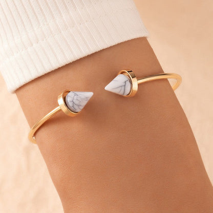 Floral Pearl Open Cuff Bracelet Stylish Fresh Design
