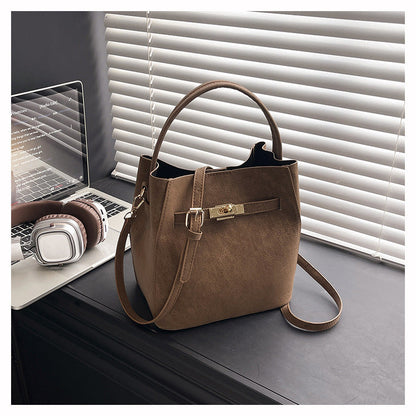 Elegant Vintage Bucket Bag Set for Work and Commuting