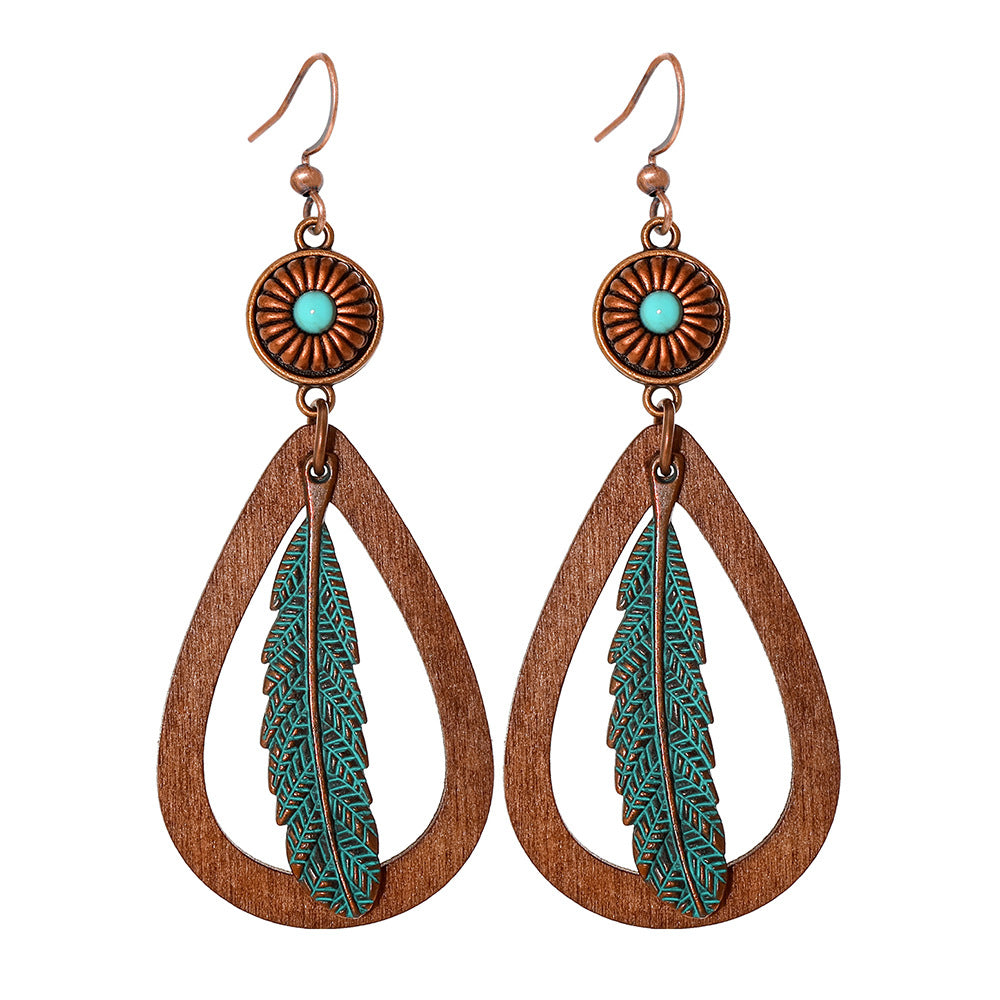 Bohemian Style Dangle Earrings Fashionable Colorful Vacation Accessories