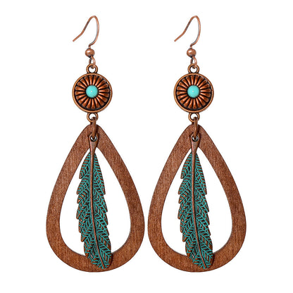 Bohemian Style Dangle Earrings Fashionable Colorful Vacation Accessories