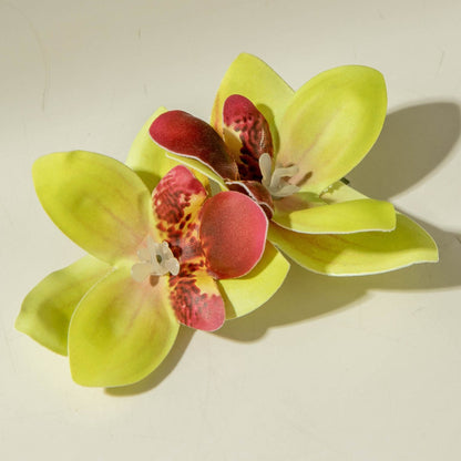 Bohemian Style 3D Orchid Flower Earrings Handmade Statement Jewelry