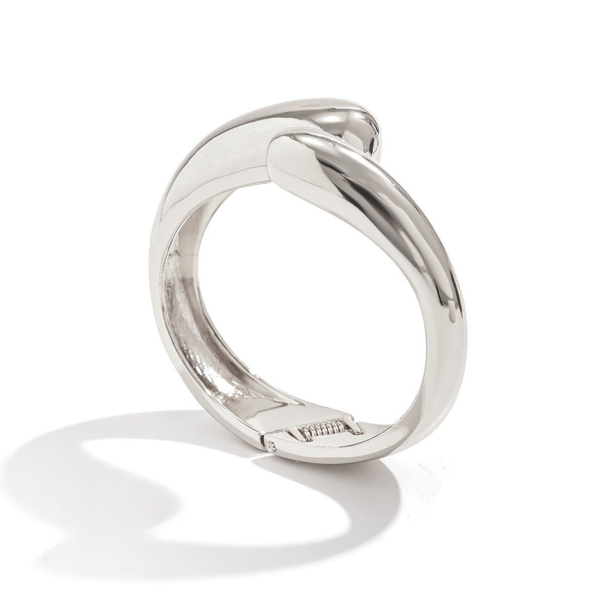 Hip Hop Oval Curved Shine Bracelet Unique Irregular Wave Design