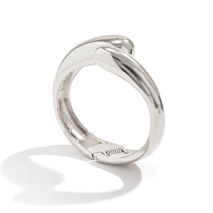 Hip Hop Oval Curved Shine Bracelet Unique Irregular Wave Design