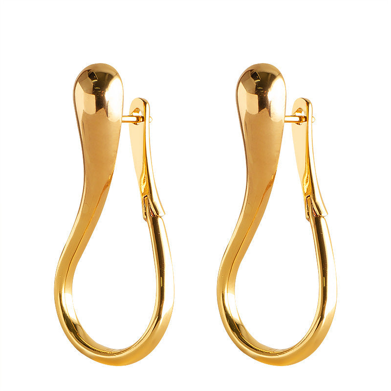 Fashionable Water Drop Earrings For Women In Gold And Silver