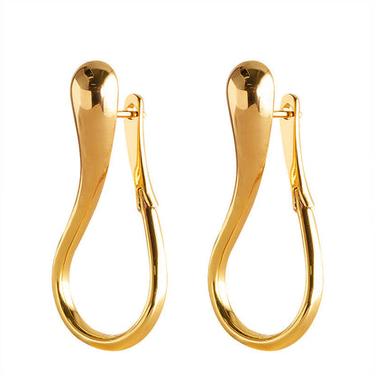 Fashionable Water Drop Earrings For Women In Gold And Silver