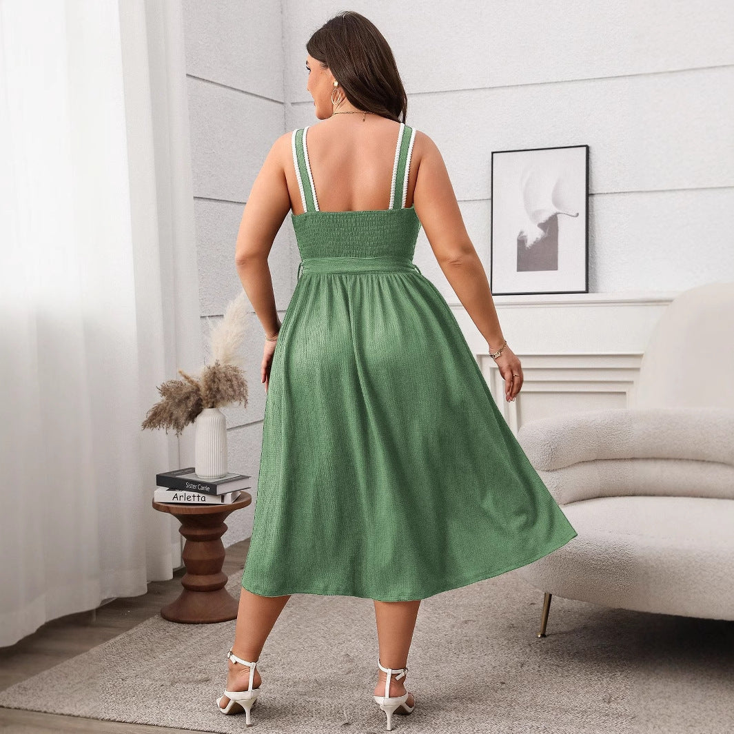 Solid Color Maxi Dress Elegant Casual Evening Dress