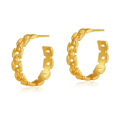 Elegant Hellow Out Simple Stud Earrings