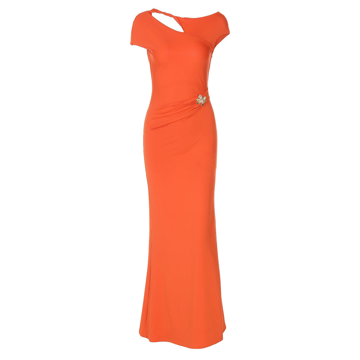Trendy Solid Color Backless Dress for Women