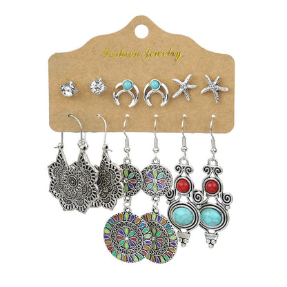 Bohemian Vintage Hollow Circle Earrings for Women