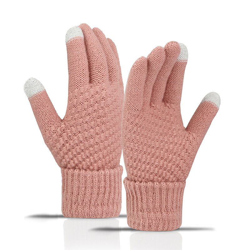 Winter Warm Knitted Touchscreen Gloves for Women