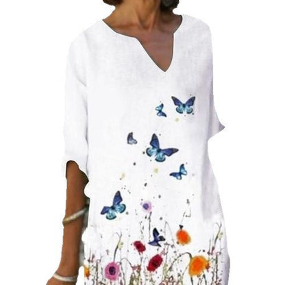 Vintage Style Loose A-Line Print Dress