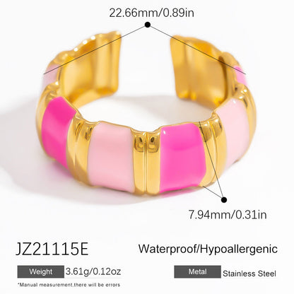 Trendy Open-Style Titanium Steel Rings for Women
