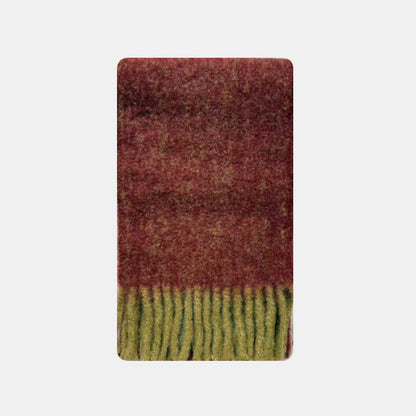 Fringe Alpaca Blend Scarf Stylish Warm Wrap