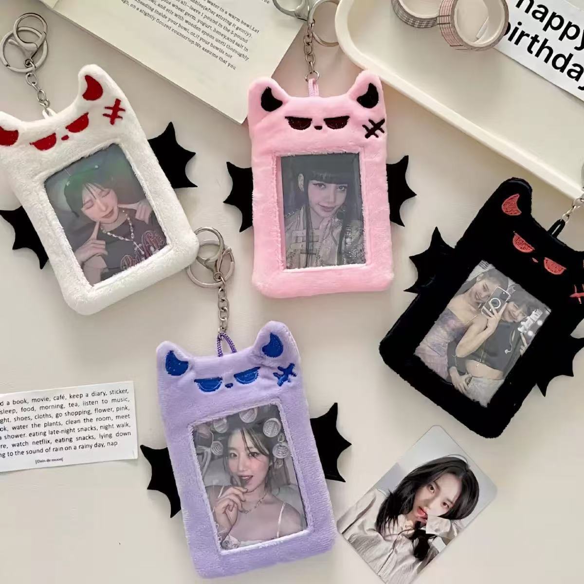 Bat Plush Card Holder Cute Animal Design for Daily Use