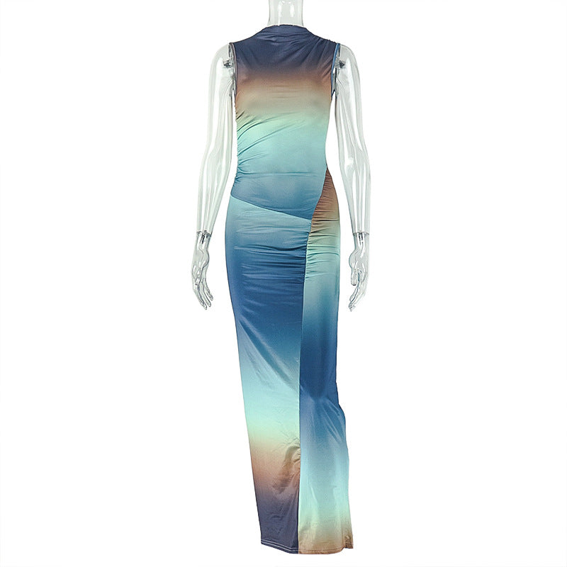 Sexy Bodycon Dress With Color Block Design