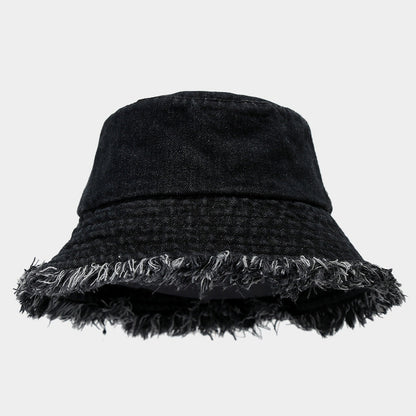 Stylish Washed Distressed Denim Bucket Hat